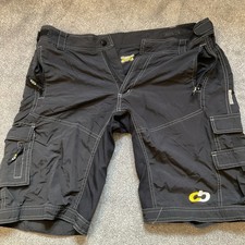 Chris Boardman Black Cargo Cycling Shorts - Padded Detachable Liner Size M