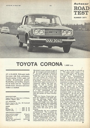 Toyota corona 1500 - corona, original