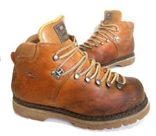 Ladies The ART Company Brown Leather Chunky Lace-up Ankle Boots Size UK 6.5