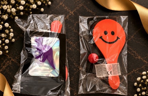 Smiley paddle ball toy fun - paddle,