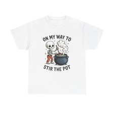 Skeleton Stirring Cauldron Tee