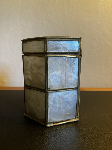 Vintage capiz shell brass - shell,