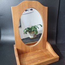 Ikea Vintage Desk Top Mirror Wooden Tray DIKTAD 1999 Vanity Dressing Room
