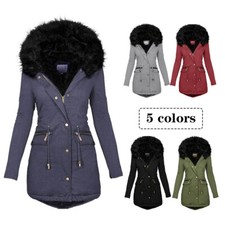 Womens Quilted Parka Hooded