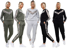 Ladies Tracksuit Set Leopard