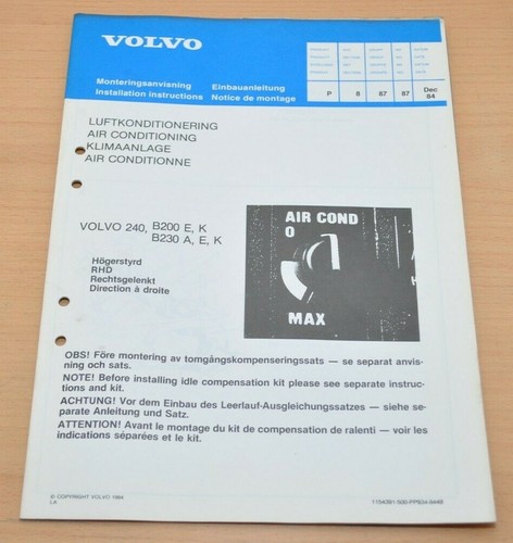 Volvo 240 b200 b230 - 240,