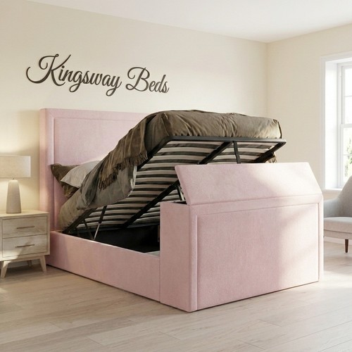 Plain upholstered bed - plain, tv