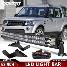 For Land Rover Discovery 1 & 2 52" Curved Led Light Bar + Mounts Brackets + Wire