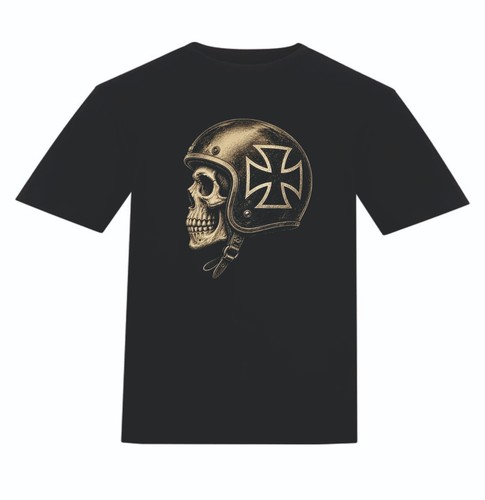 Biker skull shirt - shirt, vintage