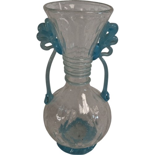 Vintage hand blown glass vase - blown,