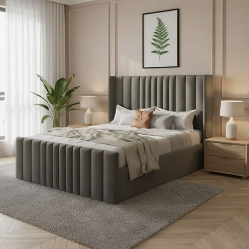 Luxury winged panel bed frame - luxury,