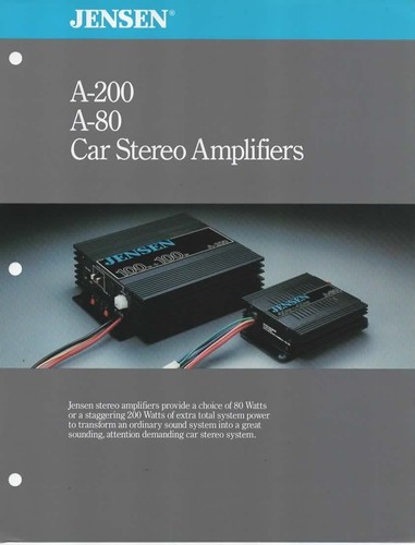 Sales brochure jensen 200 - sales, a-200