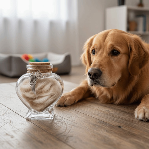 Pet hair storage bottle cat - hair,