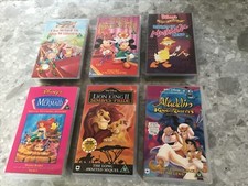 Walt Disney VHS Kids Bundle 6 Videos including 3 Disney Mini Classics