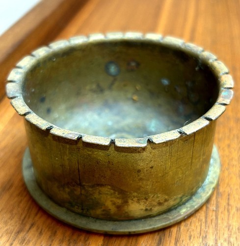 Vintage brass trench art shell - brass,