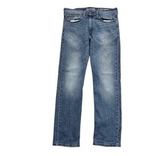 Levis Signature Jeans W33 L30 Mens Mid Blue Slim Straight Fit Stretch Denim