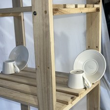 Wedgwood Paul Costelloe Espresso Mug & Saucer x2, cream glaze, ribbed band