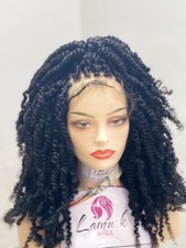Passion twist in full lace Knotless braided glueless wig, ready to ship, availab