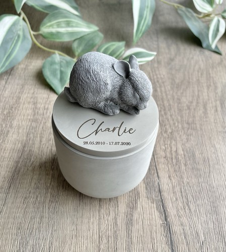 Personalised rabbit urn - rabbit,