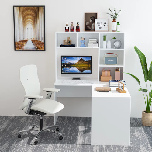 Shaped computer desk large - l,