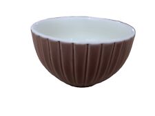 Tams England Ribbed Bowl Chocolate Colour 5" x 3.5" Vintage