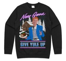 Never Gonna Give Yule Up Christmas Jumper Sweatshirt Rick Astley Meme Retro 80's