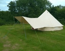 Large canvas bell tent awning - large,