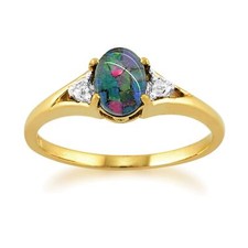 Classic Oval Triplet Opal &