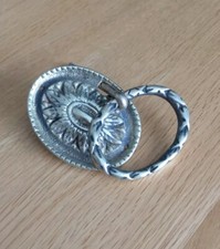 Old Solid Brass Decorative Cupboard Drawer Pull Handle 6 cms wide 