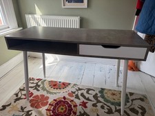 Habitat Concrete Style Desk/Table  Grey & Pink Swivel Chair - DY8 4EA