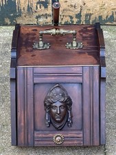 Antique Edwardian Wooden Coal