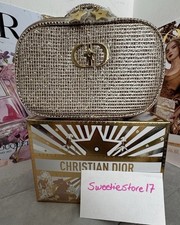 Dior Gold Makeup Pouch Vanity Case New Boxed Christmas Holiday 2025  Authentic