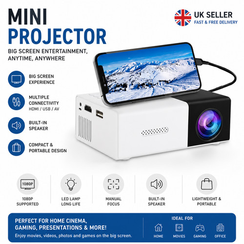 Mini projector portable led - projector, hd