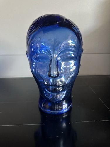 Vintage 1970s blue glass - vintage,
