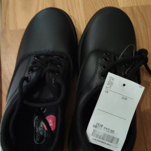 Bata black lace school - black,