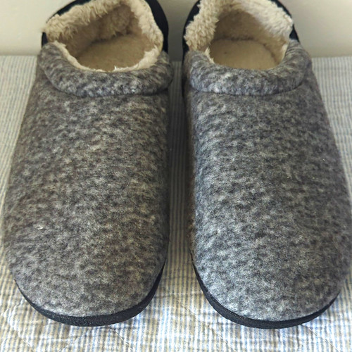 Grey fleece lined felt - fleece,