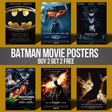 Batman All Movie Film Posters Classic Modern Poster Prints Wall Art Pictures