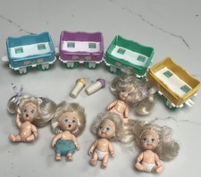 Vintage Quints Doll Bundle  Tyco 1990s  Playful Play Set  And Train