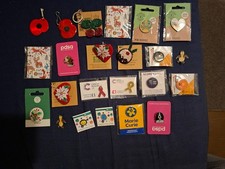 Charity pin badges x20 plus x2