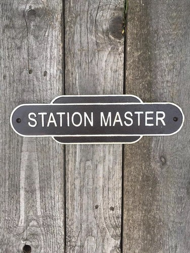 Station master railway sign - station,