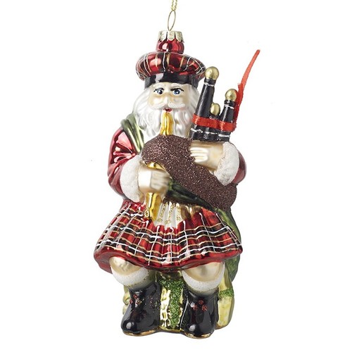 Scottish santa with bagpipes - santa,