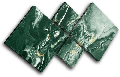 Emerald green marble gold - green,