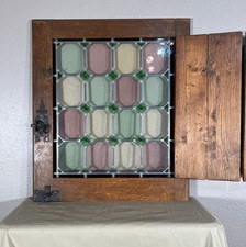 Antique Stained Glass Panel