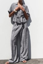 Zara Linen Blend Safari Shirt