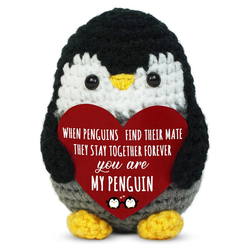 Knitted penguin doll - penguin, handmade