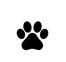 Small paw print vinyl - small,