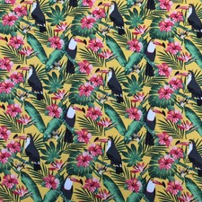 Toucan Birds Tropical Poplin