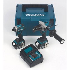 Makita Combi Drill Impact Driver Kit Cordless 18V 2x5.0Ah Li-Ion DLX2412STJ