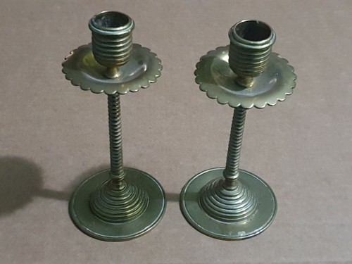 Pair brass edwardian - pair,