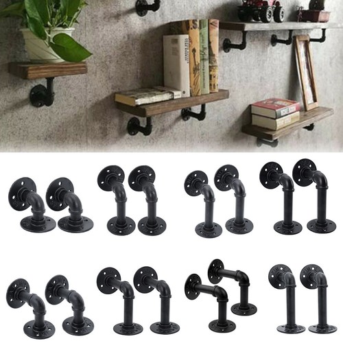 Iron pipe shelf brackets - iron,